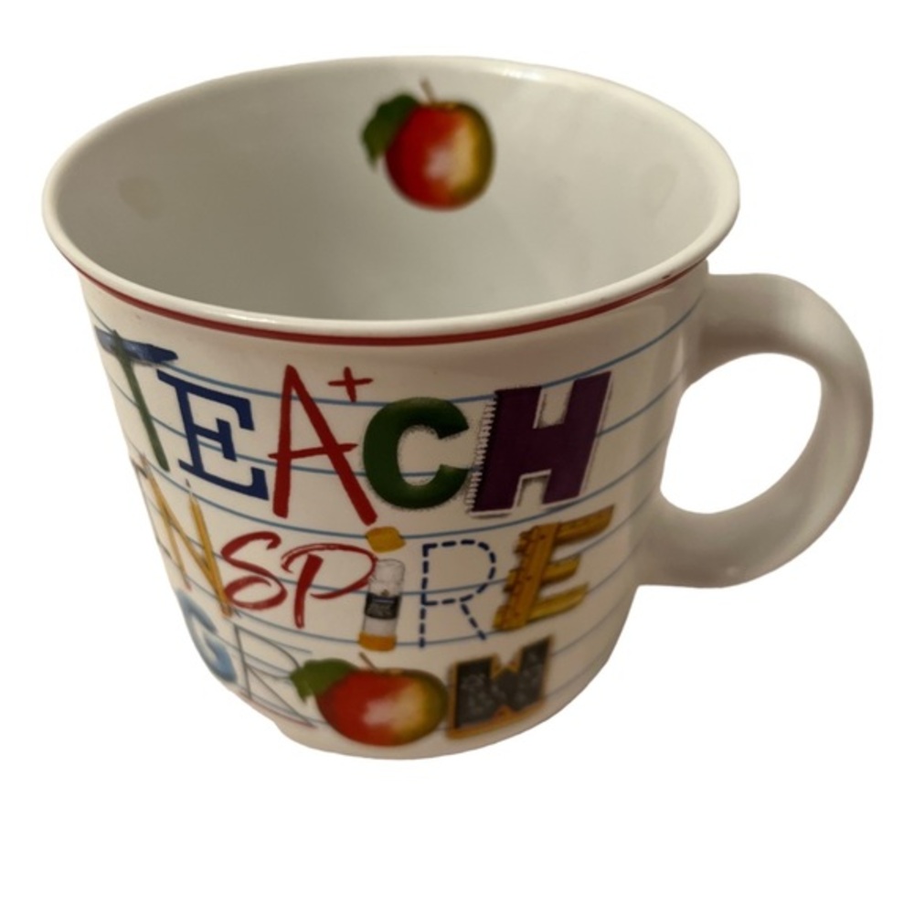 Prima Design Teachers Mug Teach Inspire Grow Mug 16 oz NW0T